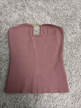 Zara Strapless Mauve Tube Top with Gold Accent